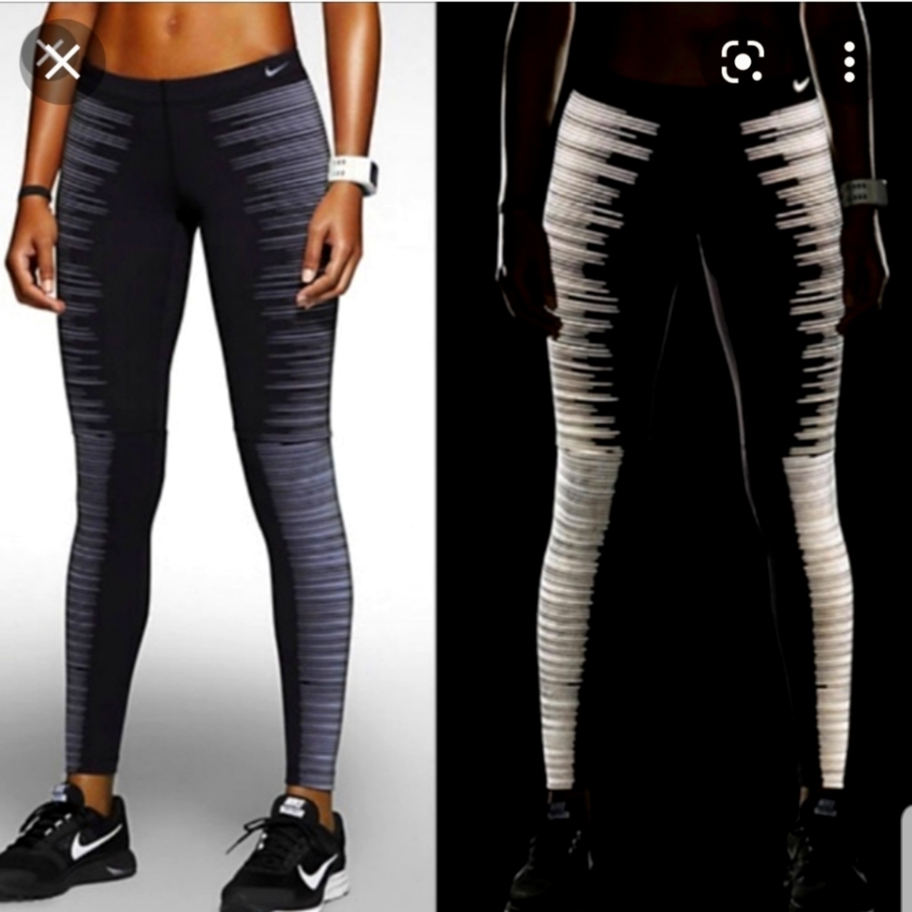 Nike Pro Flash Reflective Running Leggings Small